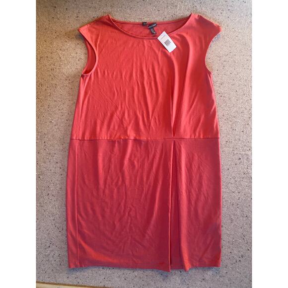 Eileen Fisher Dresses & Skirts - Eileen Fisher Knee Length Cap Sleeve Dress Coral Small Summer NWT